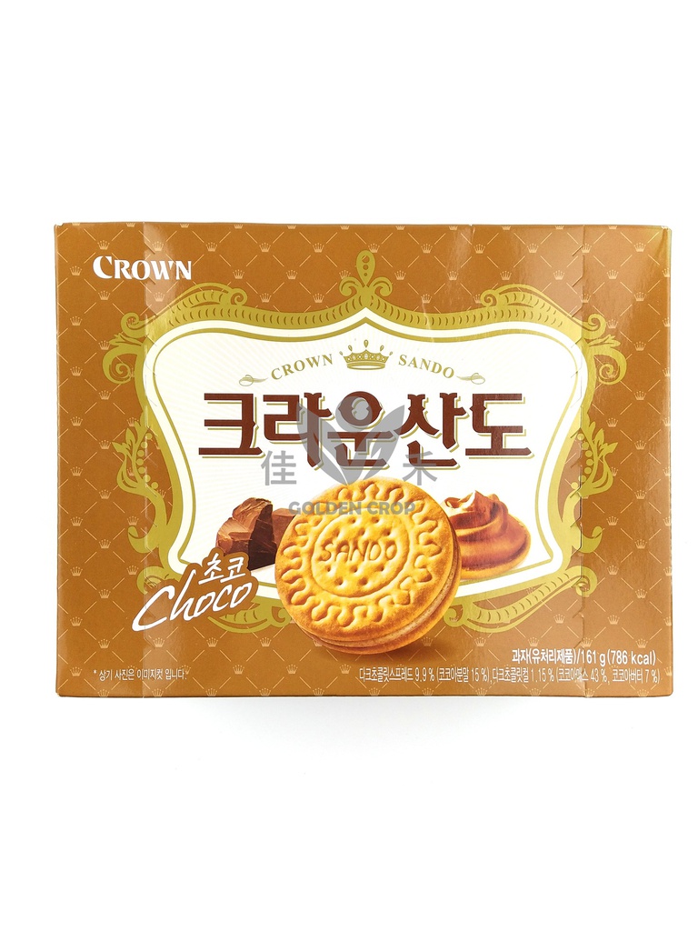 韩国 克丽安 可可皇冠饼干 161g | KR Crown Sando Cookie Choco 161g