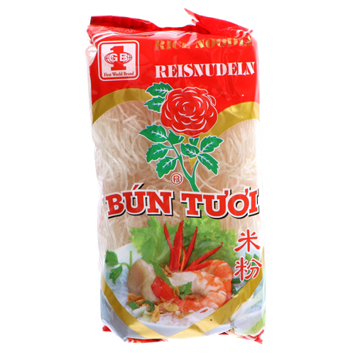 First World Brand Bun Tuoi 米粉 1mm 400g | VN First World Brand 1605 Rice Noodle Bun Tuoi vat Vuong 1mm 400g