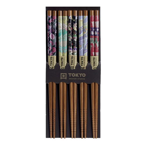 Tokyo Design Studio Chopsticks Flowers 5 pairs | TDS 日式花草纹样 筷子 5双装
