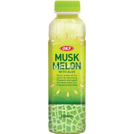 OKF 甜瓜味饮料 500ml | OKF Aloe Vera Drink Musk Melon 500ml