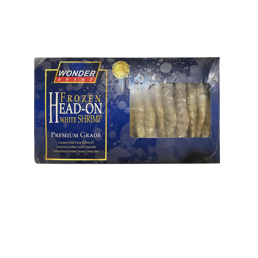 White Pearl or Wonder Brand White Shrimps HOSO 20/30 750g | White Pearl or Wonder Brand 白虾 20/30 有头有壳 750g