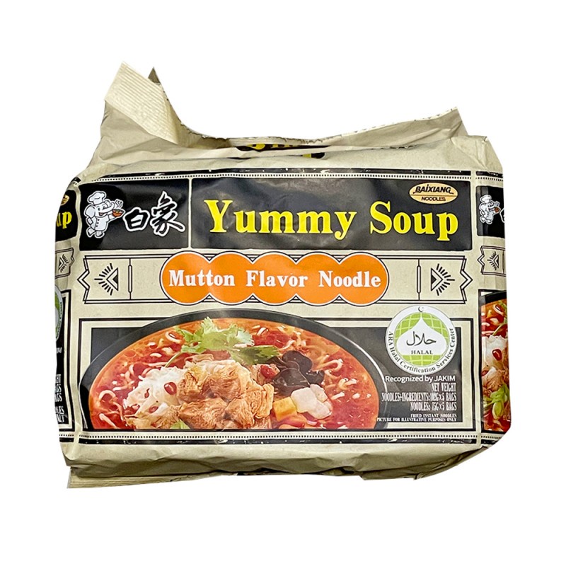 白象 汤好喝 羊肉汤面 清真 102g | Baixiang Instant Noodle Yummy Soup-Mutton Soup 102g