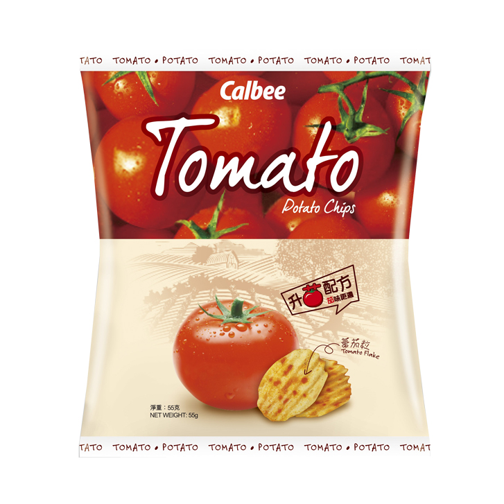 Calbee Potato Crisps – Tomato 55g丨卡乐比 薯片 香草番茄味 55g