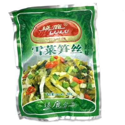 ASEA LULU Pickled Cabbage and Bamboo Shoots 500g | 绿鹿 雪菜笋丝 原味 500g