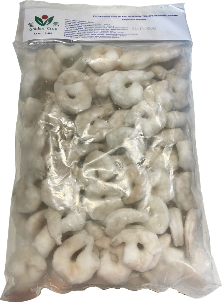 GC VN Vannamei Shrimps 26/30 Raw & Peeled PD 800g | GC 越南 白虾虾仁 26/30 800g