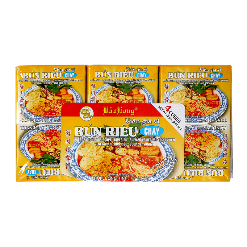 BAO LONG Vegan Bun rieu Soup Seasoning 75g | 越南 蟹肉斋檬料 75g