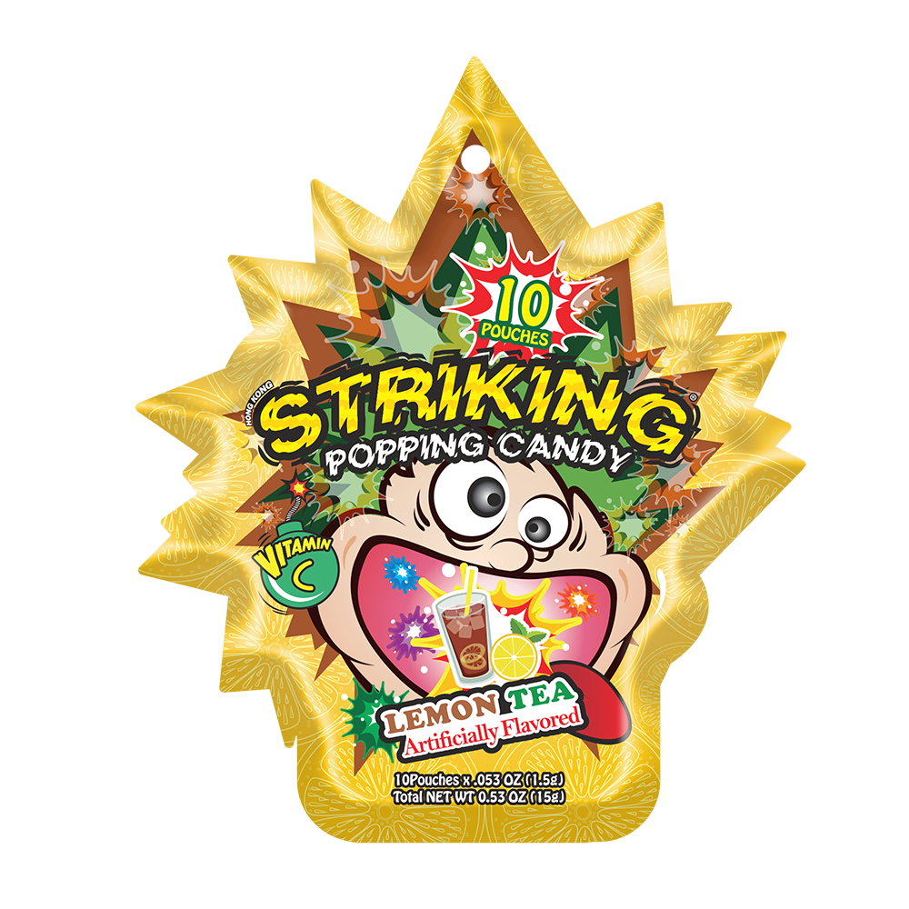 Striking 跳跳糖 柠檬茶味+维生素C 30g | Striking Popping Candy - Lemon Tea Flavor + Vitamin C 30g