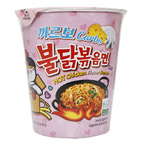 KR Samyang Buldak Ramen Hot Chicken Carbo Cup 80g | 韩国 三养辣鸡杯面 80g