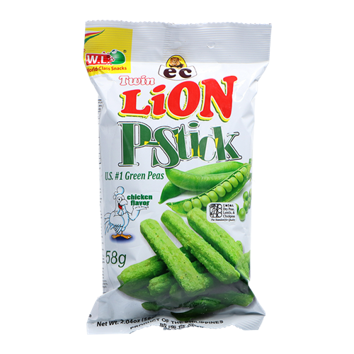 PH W.L. EX Twin Lion Green Peas P-Stick Chicken Flavor 58g | W.L. 青豌豆棒 鸡肉味 58g