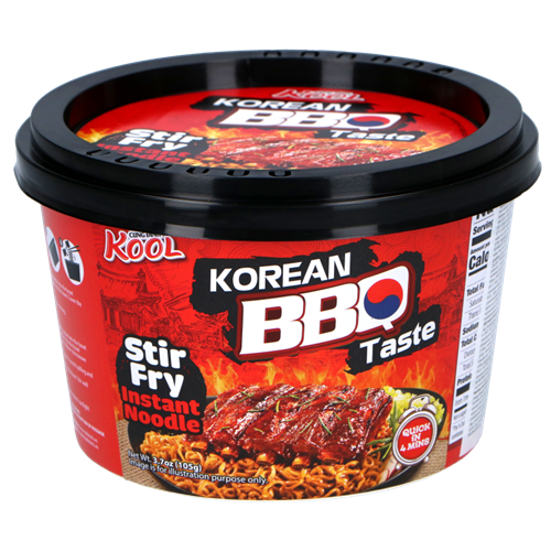 CungDinh Kool Brand Instant Noodles Korean BBQ Taste Bowl 105g | CungDinh BBQ味碗面 105g