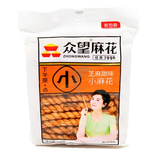 众望 小麻花 芝麻甜味 130g | ZW Mini Twist Sweet Sesame Flavor 130g