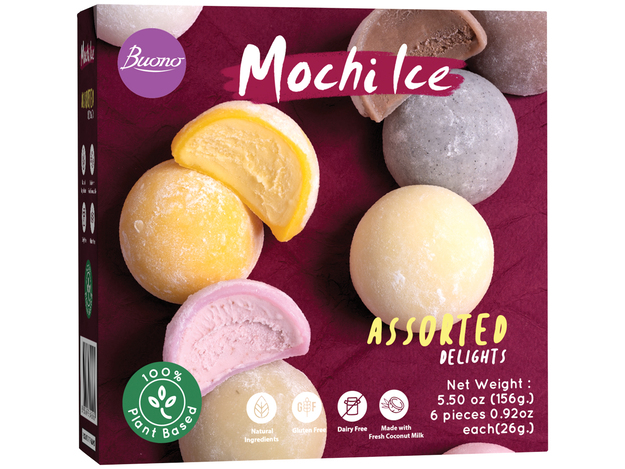 BUONO Ice Mochi Assorted Flavor 156g |BUONO 麻薯冰淇淋 混合口味 156g
