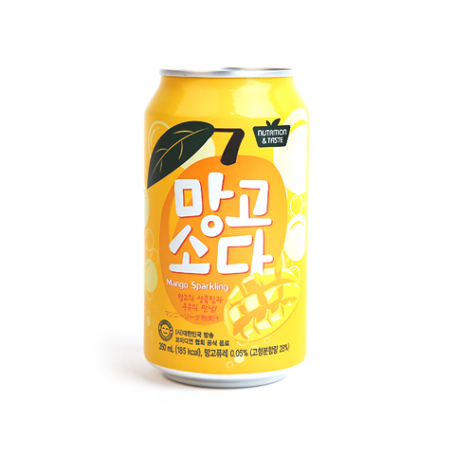 Korean Sparkling Soda Mango 350ml | 韩国 芒果味苏打汽水 350ML