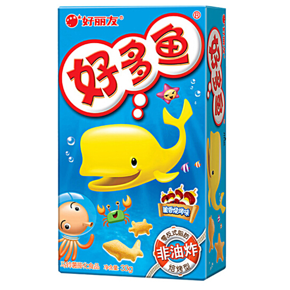 好丽友 好多鱼 脆香烧烤味 33g | ORION Fish Shaped Biscuit BBQ Flavor 33g