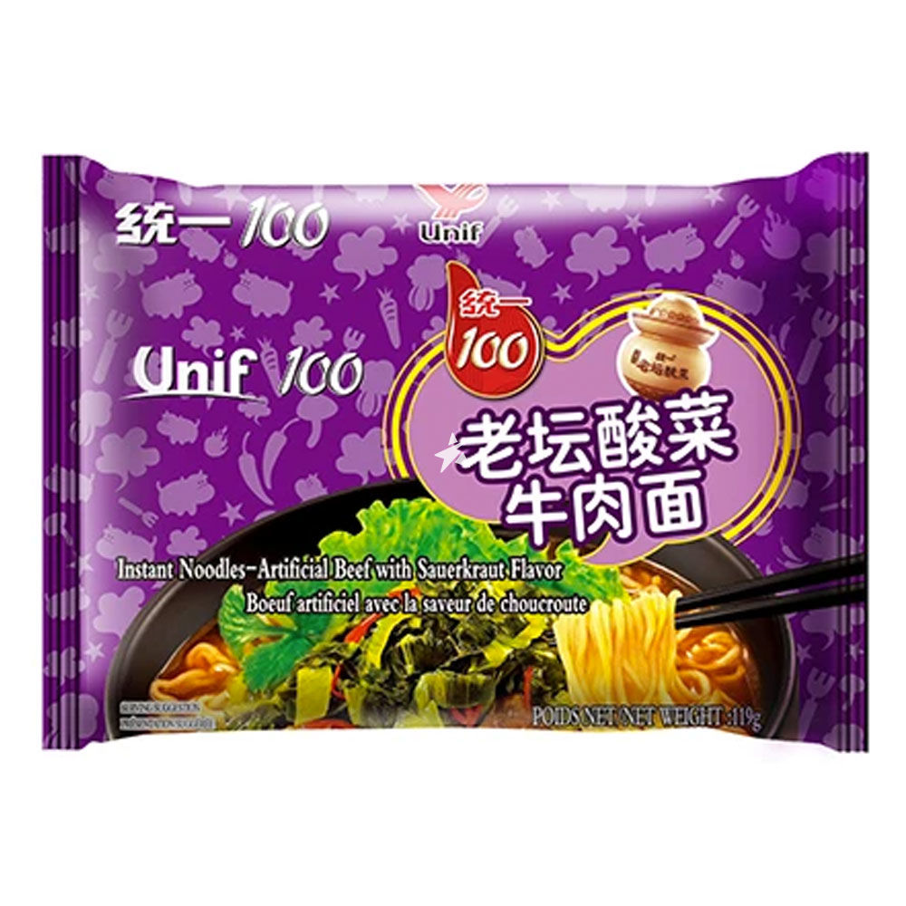 统一 老坛酸菜面 119g | Unif noodle beef&sauerkraut 119g