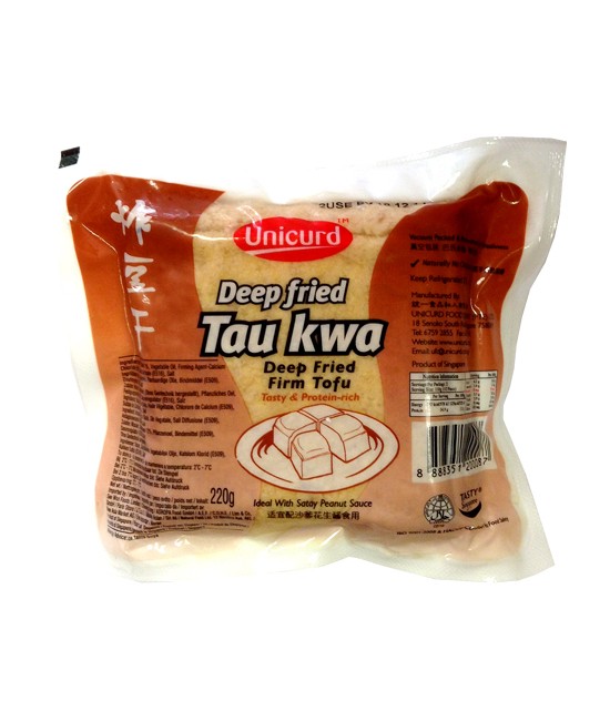 Friteerattua tofua (Tau Kwa ) 220g | Unicurd T07 油炸豆干 220g