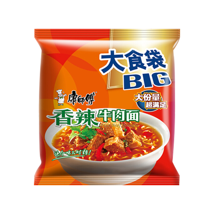 Mr.Kon Spicy Beef noodles 144g | 康师傅 香辣牛肉面(大) 144g