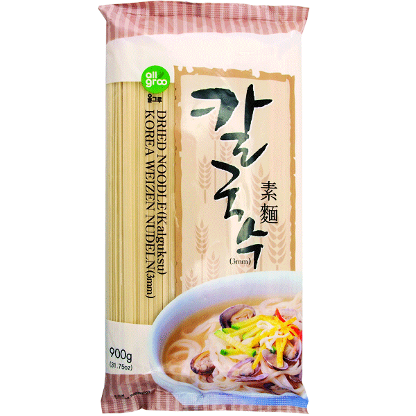 Allgroo 韩国乌冬素面干 900g | ALLGROO 3mm U-Dong(Tsajang Kuksu) Noodles dried 900g