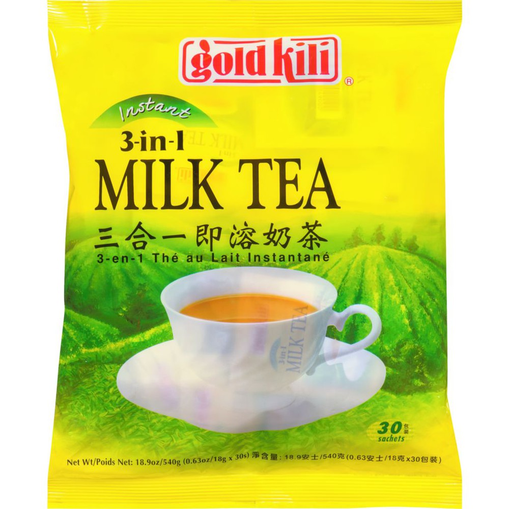 GOLD KILI Instant Tea with Milk 10*18g | 金麒麟 三合一 即溶奶茶 10*18g
