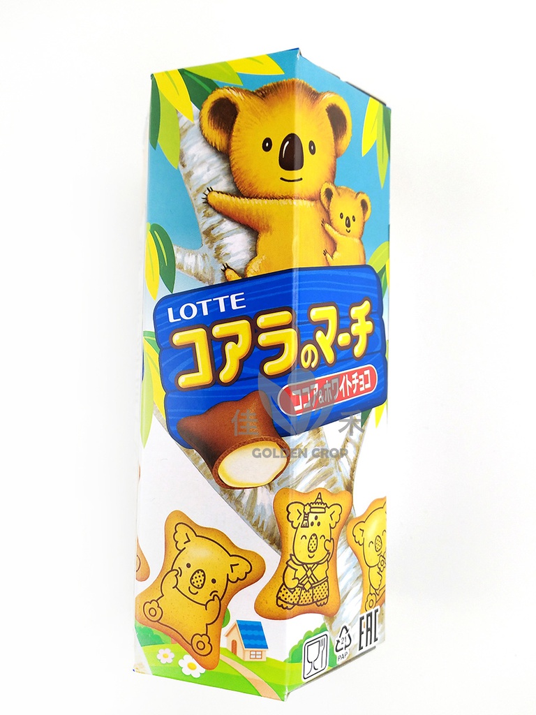 Koala's March Biscuit Cocoa & White Chocolate Flavour 37g | 乐天 小熊 注心饼干 可可&白巧克力口味 37g