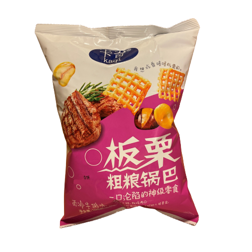 卡奇 板栗粗粮锅巴 西冷牛排味 105g | Kaqi Rice Cracker Sirloin Steak Flavour 105g