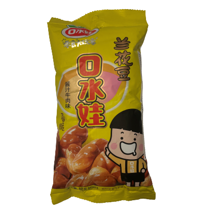 口水娃 兰花豆 酱汁牛肉味 82g | KSW Orchid Broad Bean Catchup&Beef 82g