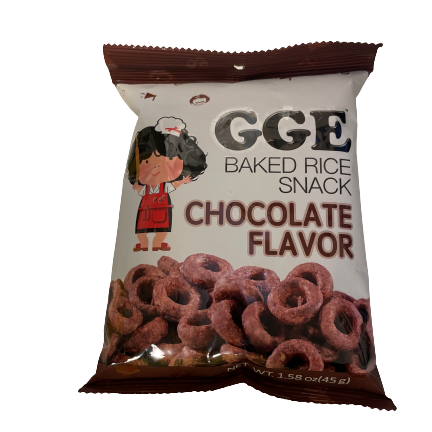 TW GGE Baked Rice Snack Chocolate Flavor 80g | 张君雅小妹妹 巧克力圈 80g