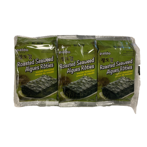 Paldo Wasabi Seaweed Snack (3*5) g | 八道 海苔三连包 芥末味  (3*5) g