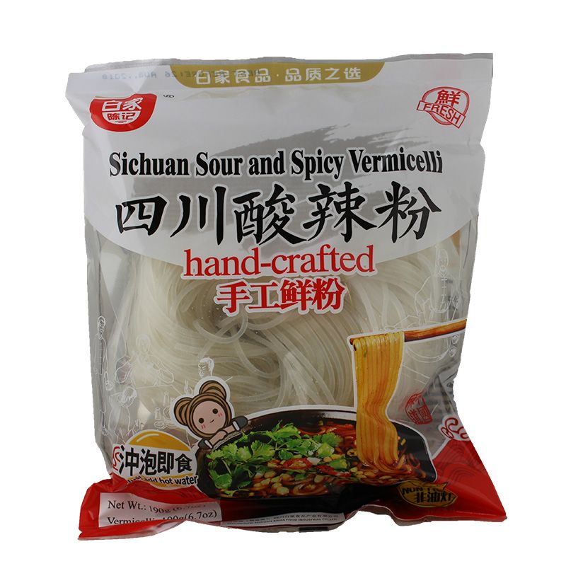 白家 四川火锅粉 湿粉 188g | Sichuan Hot Pot Vermicelli 188g