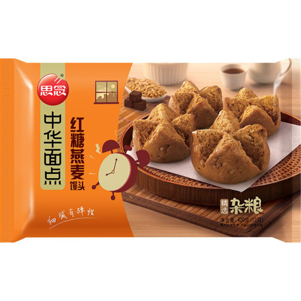 SYNEAR Brown Sugar Bun Oats Flavor 420g | 思念 红糖燕麦馒头 420g