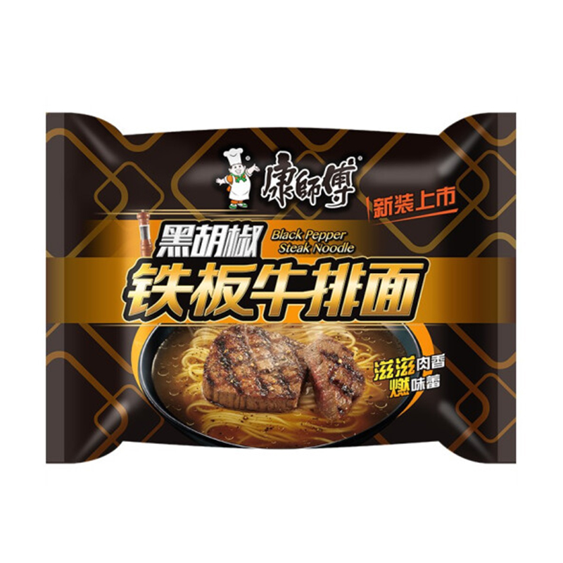 康师傅 黑胡椒牛肉面 103g | Mr.Kon Instant Noodles Black Pepper Beef 103g