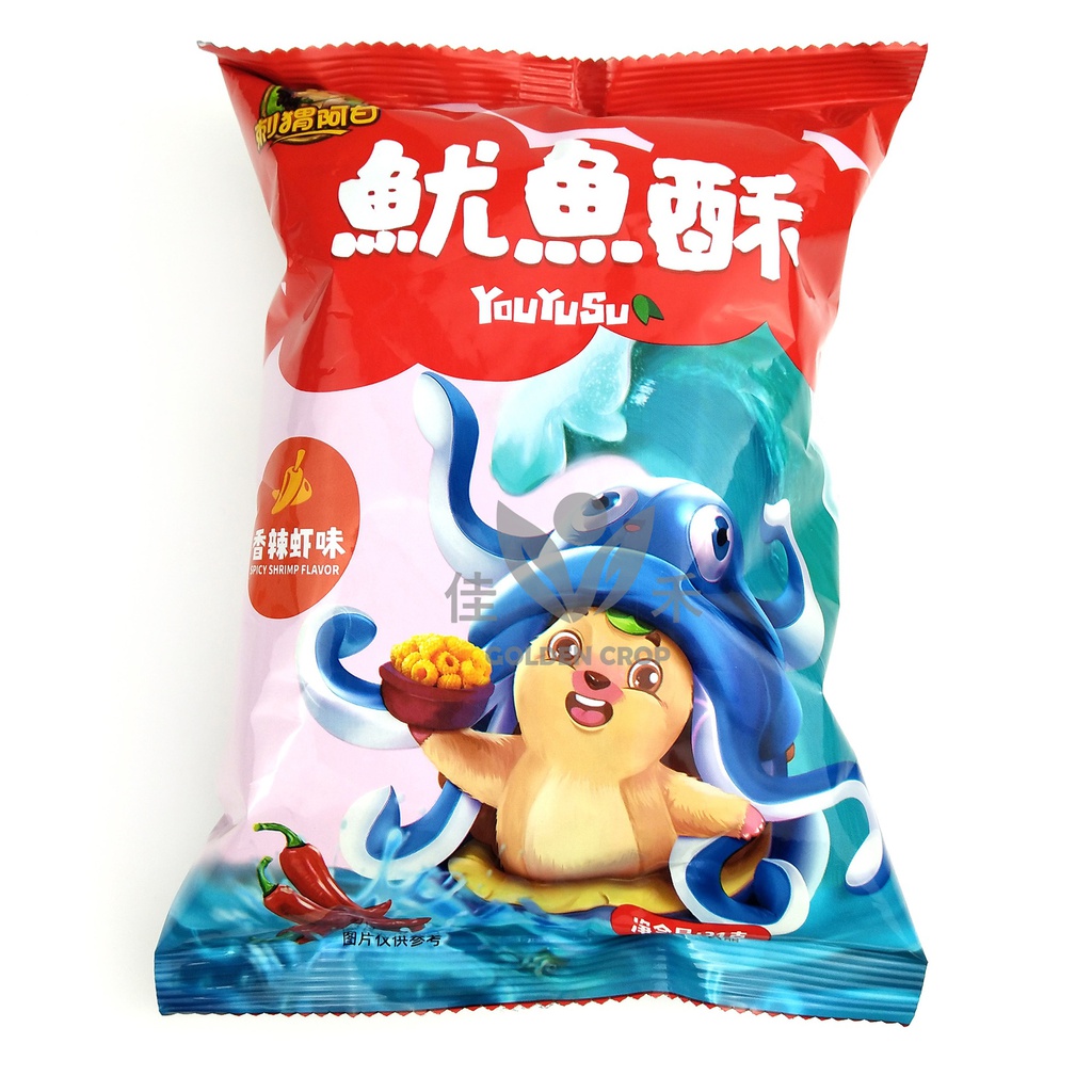 CWAG Squid Crisp Spicy Flavour 31g | 刺猬阿甘 鱿鱼酥 香辣虾味 31g
