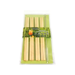 [70315] NF Bamboo straw reusable w. brush 1 set | 环保 竹子吸管 带刷 1套