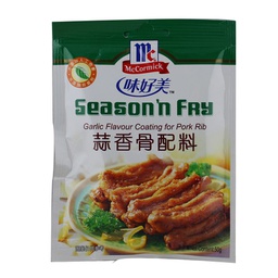 [40812] WHM GARLIC FLAVOUR COATING FOR PORK RIB 50G | 味好美 蒜香骨料 50g