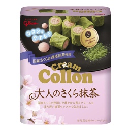 [61732] JP Cream Collon Sakura Matcha 48g | 日本 樱花抹茶点心 48g