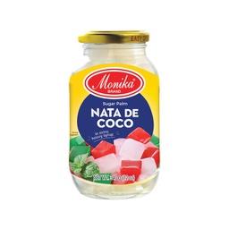 [20604] Monika Nata De Coco White in Heavy Sirup 340g | Monika 白椰冻 重糖 340g