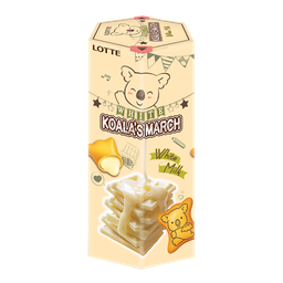 [70465] Koala's March Biscuit White Milk Cream 37g | 乐天 小熊 注心饼干 白奶油口味 37g