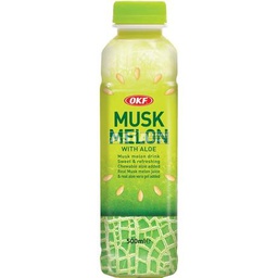 [61557] OKF Aloe Vera Drink Musk Melon 500ml丨OKF 甜瓜味饮料 500ml