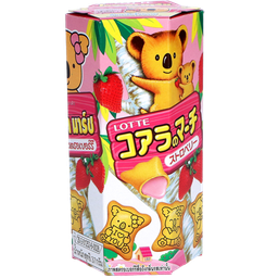 [61607] Koala's March Biscuit Strawberry Flavour 168g | 乐天 小熊 注心饼干 草莓口味 168g