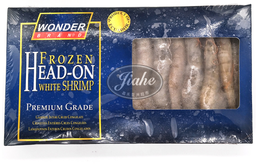 [81008] White Pearl Or Wonder Brand HOSO White Shrimps 30/40 750g | White Pearl Or Wonder Brand 白虾 30/40 有头有壳 750g