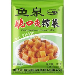 [20619] 鱼泉 脆口榨菜 118g | FISH WELL Preserved Crispy Mustard Stem 118G