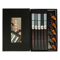 [70535] GT Chopsticks Set Ducks Grey 5 pair | GT 日式高级筷子 5双装
