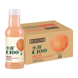 [61861] 水溶C100 果汁饮料 西柚味 445ml | SR C100 Juice Drink - Grapefruit Flavor 445ml