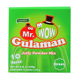 [61902] Galinco Gulaman Jelly Powder Mix Green (Boxed) 24g/Unit | Mr Gulaman - 果冻粉整盒 (绿色) 24g/袋