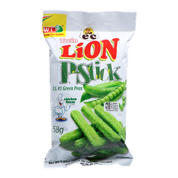 [62217] PH W.L. EX Twin Lion Green Peas P-Stick Chicken Flavor 58g | W.L. 青豌豆棒 鸡肉味 58g