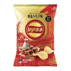 [62504] Lay's Potato Chips Octopus Meatball flavor 60g | 乐事 薯片 章鱼小丸子味 60g