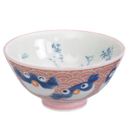 [70610] JP Tokyo Design Studio Kawaii Bowls Fish Pink 300ml | 日本 东京设计小鱼碗 300ml