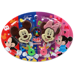 [62529] JP PELOTY Mickey Minnie Chocolate Lollipop 19g | 日本 米奇米妮巧克力棒 19g