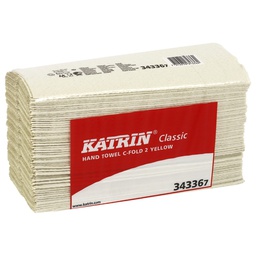 [70139] 厨房擦手纸 双层 黄色 | Katrin Hand Towel C-fold 2 Yellow, 2 Layer
