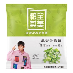 [80243] 粮全其美 葱香手抓饼 五片装 400g | LQQM Puff Patatha Chive 500g